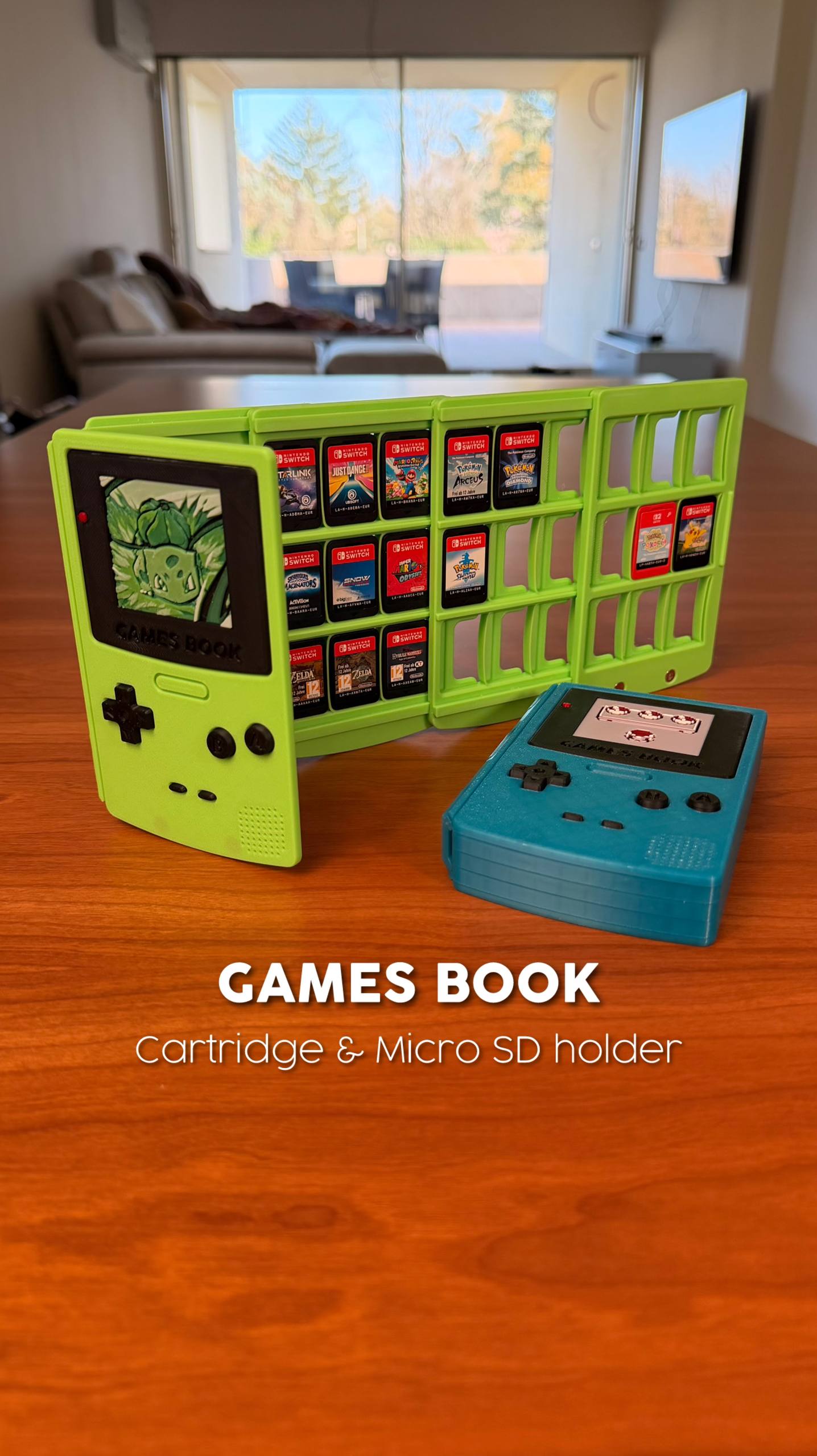 Gameboy Inspired Switch Game & Micro SD Card Holder