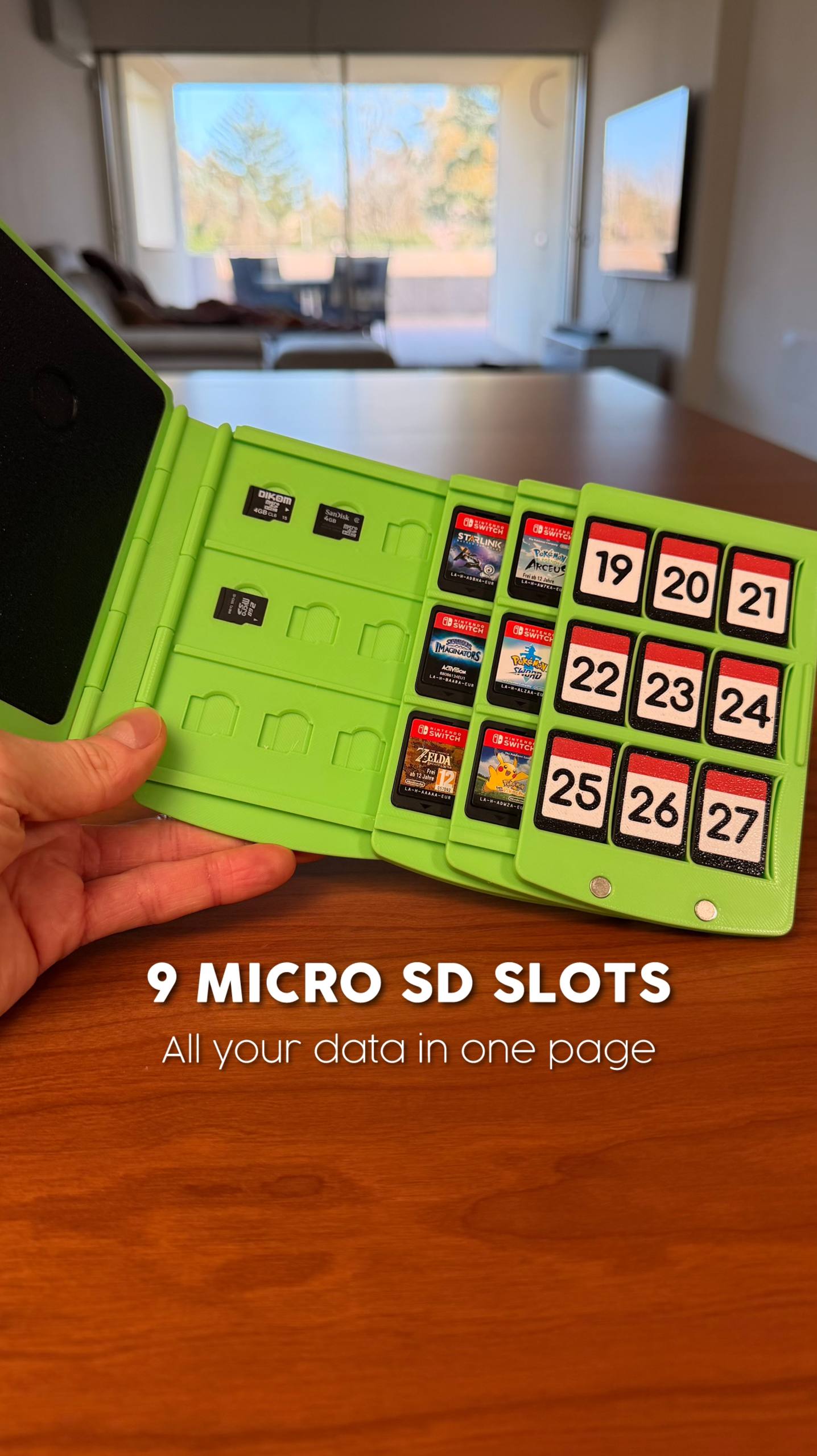 Gameboy Inspired Switch Game & Micro SD Card Holder