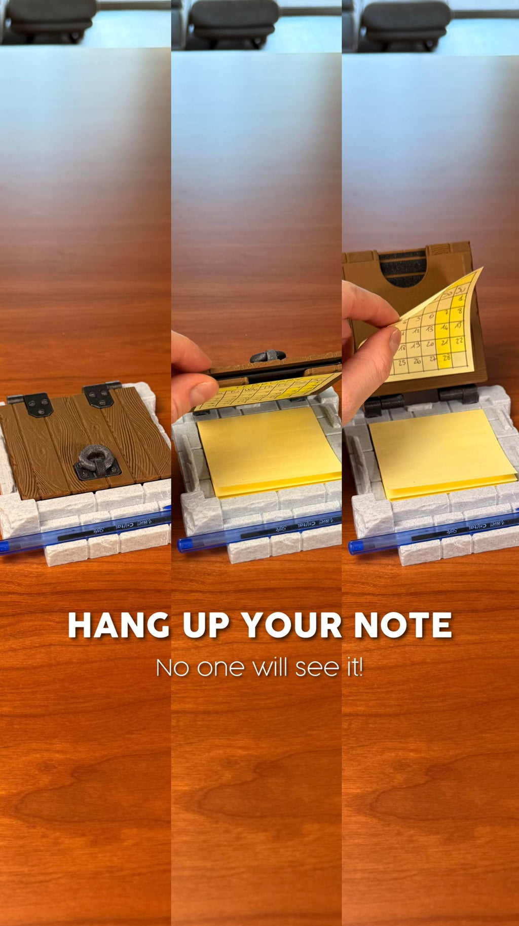 Pen and Post-It Note Holder with stencils