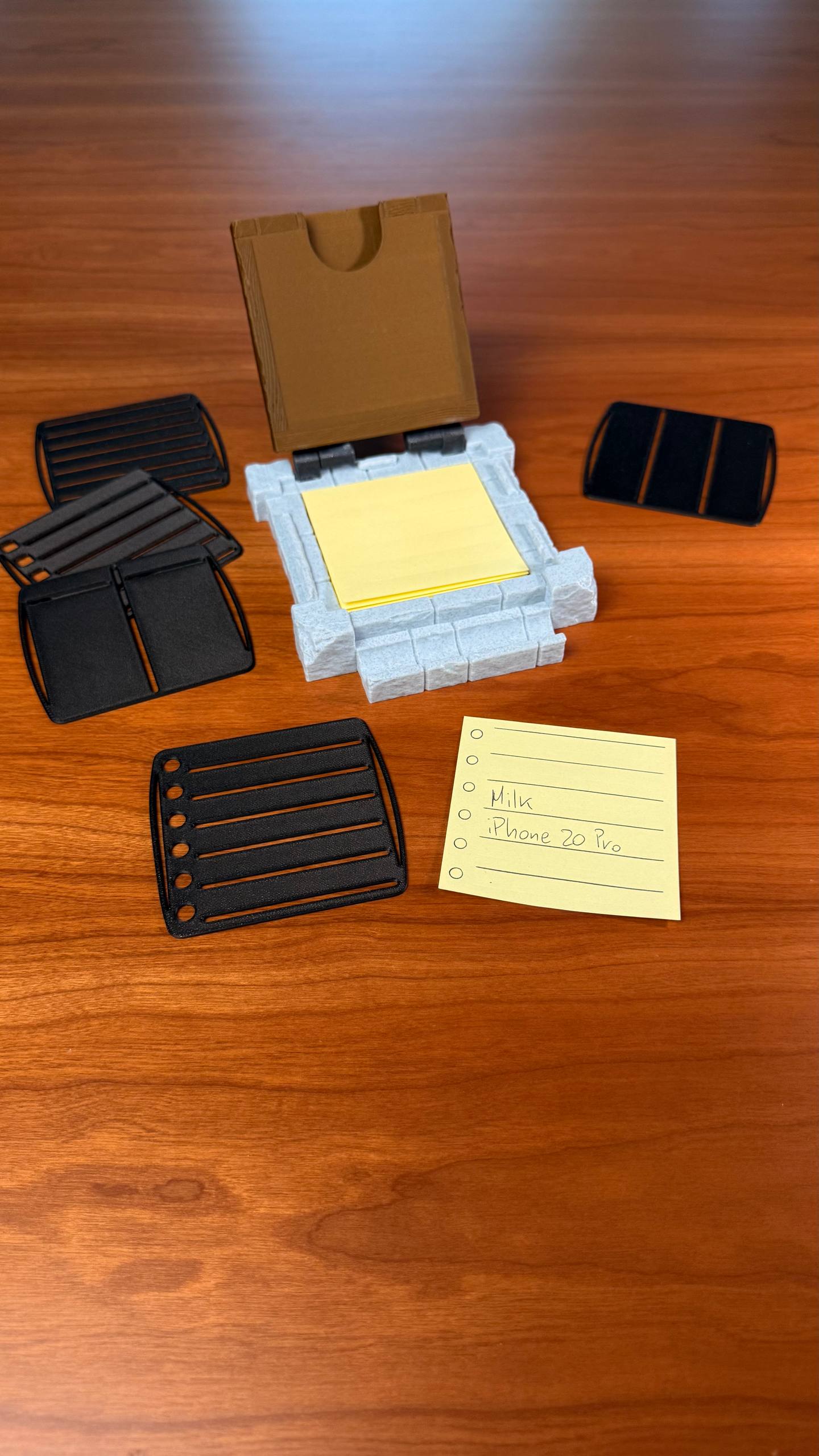 Pen and Post-It Note Holder with stencils