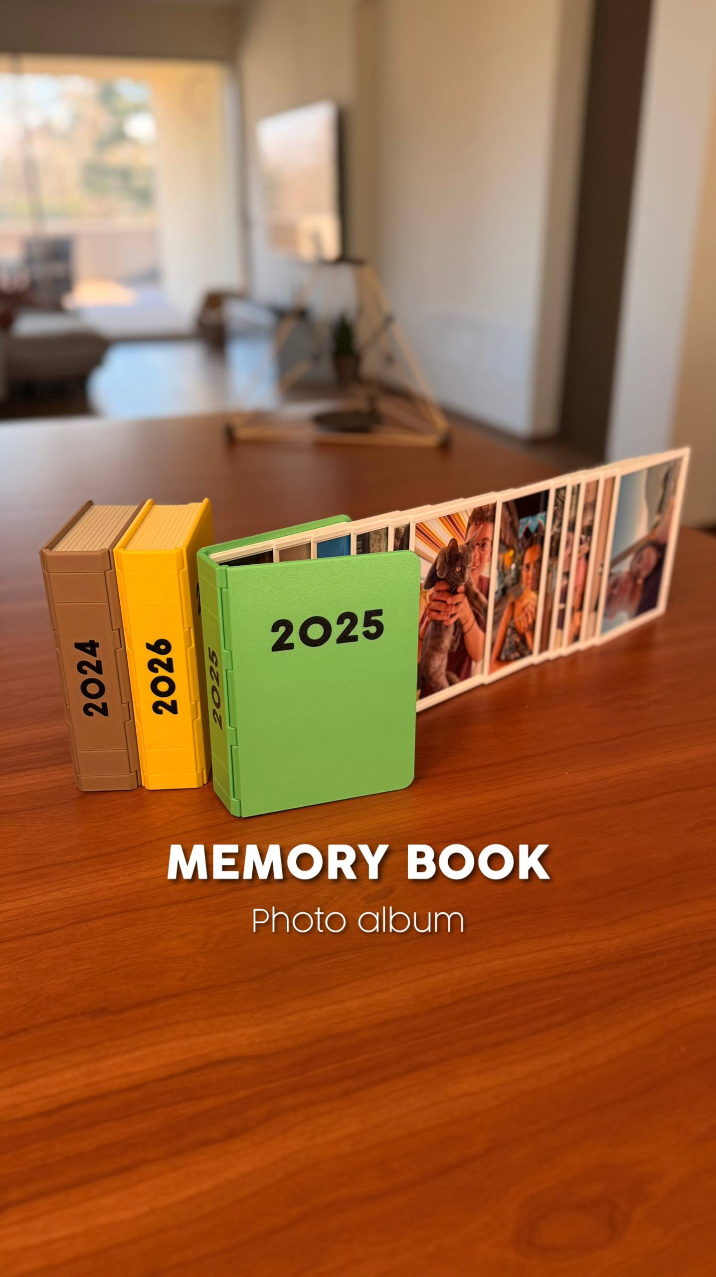 Year in Review Photo Album — Interactive Sliding 4x6 Memory Display (Holds 12)