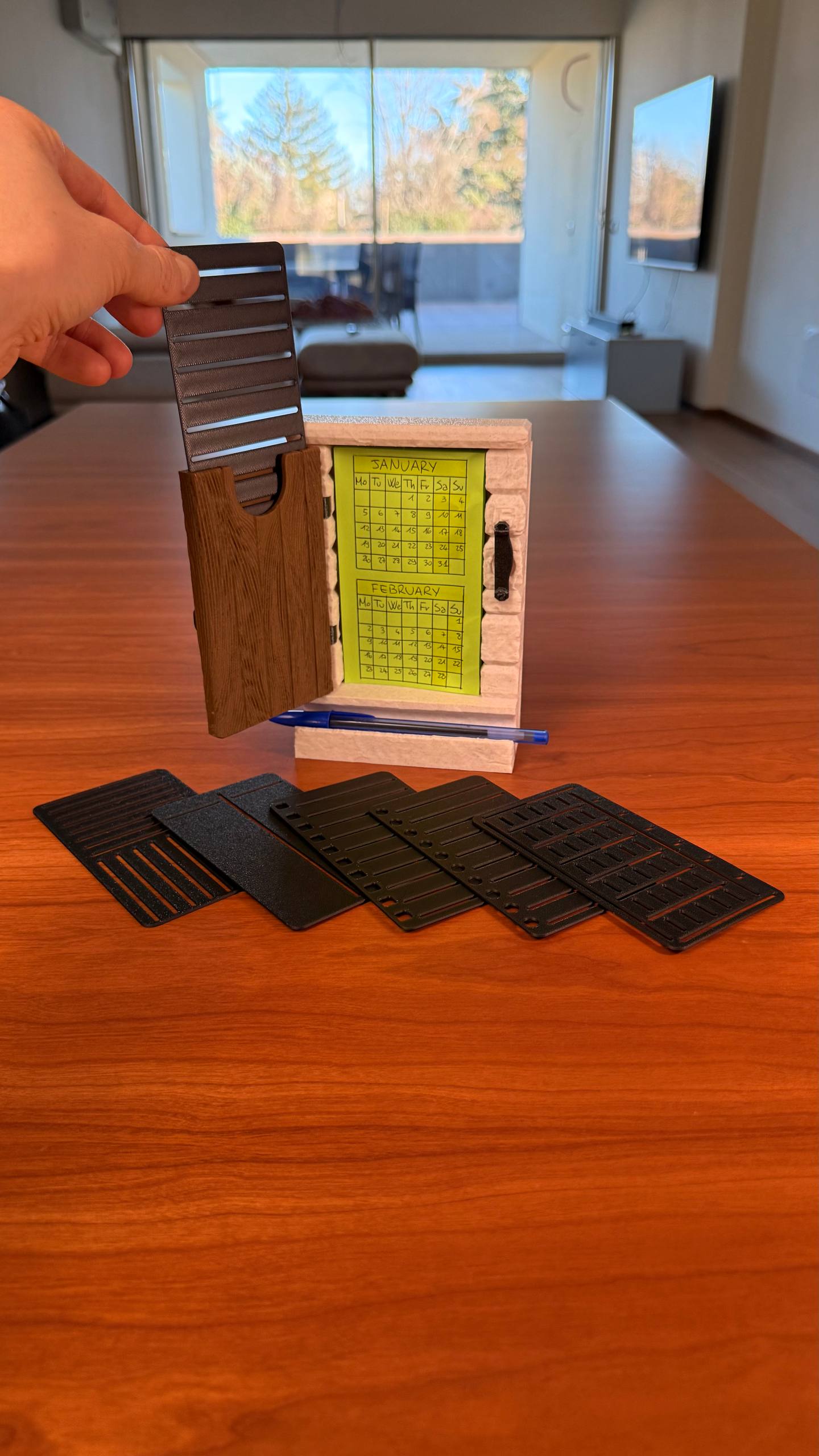 Sticky notes holder and stencils