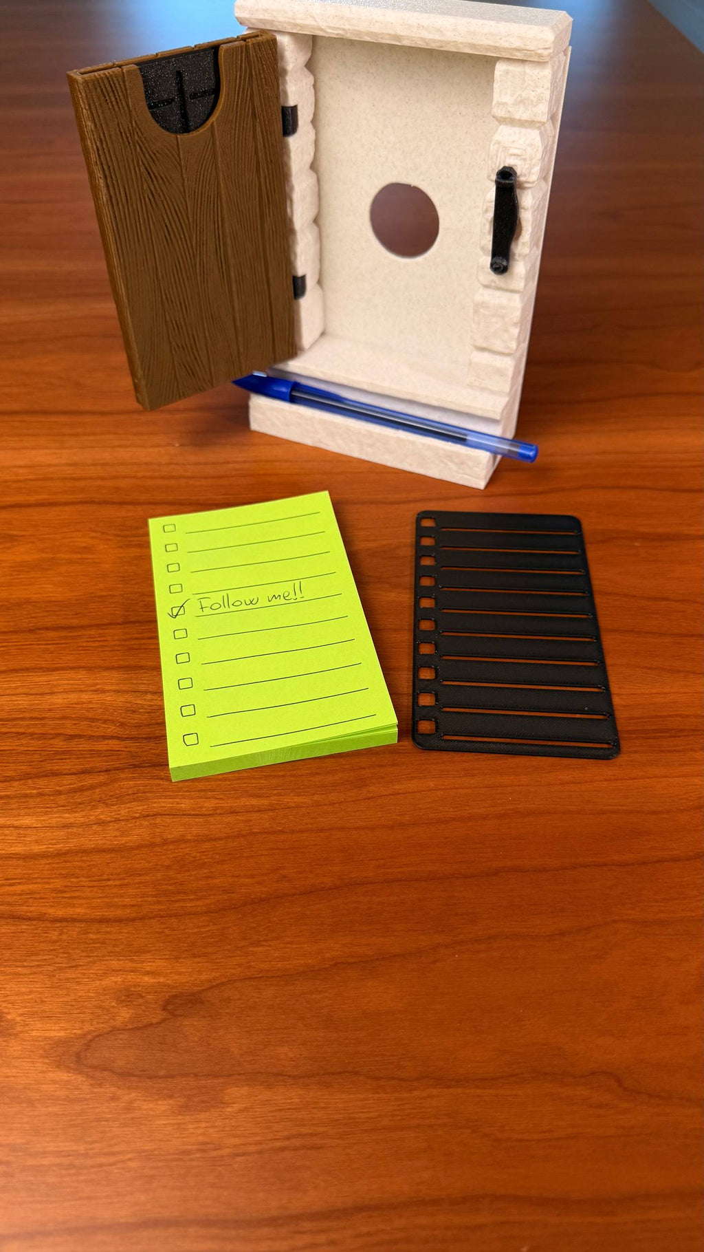 Sticky notes holder and stencils