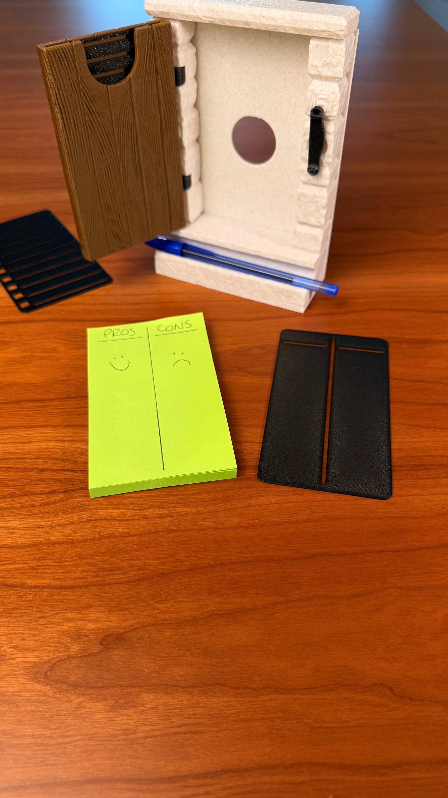 Sticky notes holder and stencils