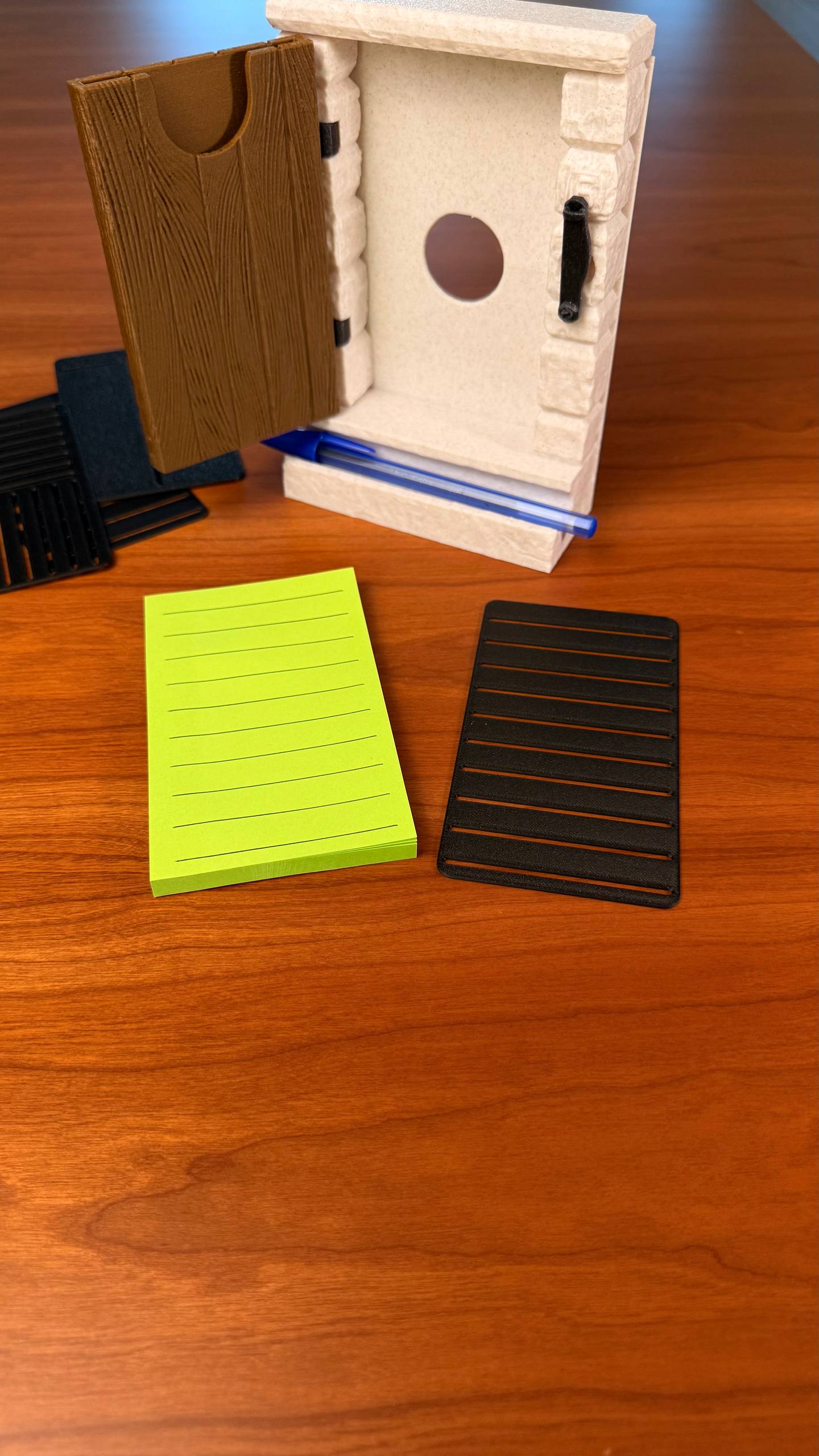 Sticky notes holder and stencils